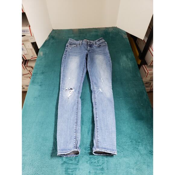 Lucky Brand Jeans Size 2 Womens Blue Stretch Pants Ladies Mid Rise Sasha Skinny - Picture 1 of 13